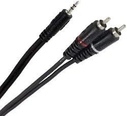 plugger câble y mini jack mâle stéréo - rca mâle 1.50m easy