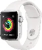 apple watch series 3 (gps, 38mm) boîtier en aluminium argent - bracelet sport blanc