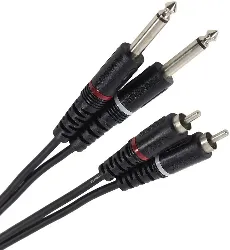 plugger câble bretelle rca mâle - jack mâle mono 0.60m easy