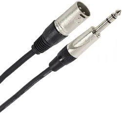 plugger câble xlr mâle 3b - jack mâle stéréo 6m easy