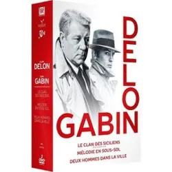 dvd belmondo - delon - gabin : mélodie en sous - sol + 2 hommes dans la ville + le clan des siciliens - pack