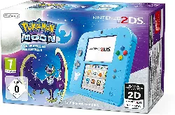 console nintendo 2ds : bleu + pokémon lune préinstallé - édition speciale