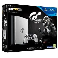 console sony ps4 slim 1 to argent + gran turismo sport + qui es - tu ?