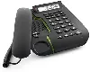 doro comfort 3005 - téléphone filaire - système de répondeur avec id d'appelant - noir