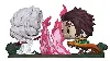 figurine funko! pop - demon slayer n°1034 - tanjiro vs. rui (49009)