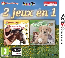 jeu 3ds 2 jeux en 1: ma vie avec les chevaux + ma pension d'animaux 3d : bebes calins 3ds