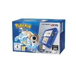 jeu consoles hardware nintendo 2ds bleu transparent + jeu pokémon version bleue