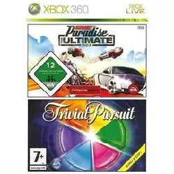 jeu xbox 360 burnout paradise ultimate box - trivial pursuit - double pack
