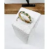 bague alliance or alternant de 12 diamants et 12 émeraudes or 750 millième (18 ct) 2,32g