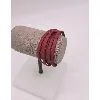 bracelet en cuir rose