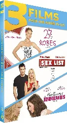 dvd coffret 3 films pour une soirée filles : 27 robes (s) ex list meilleures ennemies