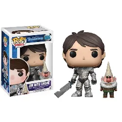 figurine funko! pop - trollhunters / chasseurs de trolls - jim with gnome - 466