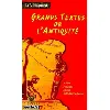 livre grands textes de l'antiquité