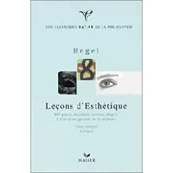 livre leçons d'esthétique - iiième partie, 3ème section, chapitre 1, i, caractère général de la peinture