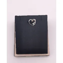 pendentif argent coeur orné d'un oxyde argent 925 millième (22 ct) 1,05g