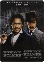 blu-ray sherlock holmes + sherlock holmes 2 : jeu d'ombres - pack collector boîtier steelbook - blu - ray
