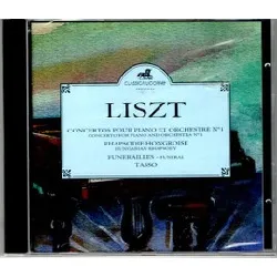 cd franz liszt - concertos pour piano et orchestre n°1 - rapsodie hongroise - funérailles - tasso (1992)