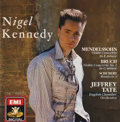 cd nigel kennedy, jeffrey tate, english chamber orchestra - mendelssohn, bruch, schubert - violin concerto in e minor / violin con