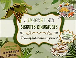 livre coffret 3d biscuits dinosaures