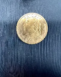 pièce d'or 20 francs suisse vreneli croix 1930 or 900/1000 6,45g