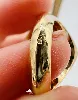 bague losange ornée d'une ligne de diamants en chute taille ancienne or 750 millième (18 ct) 20,47g
