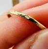 bague or ornée de 2 petits diamants or 750 millième (18 ct) 1,65g