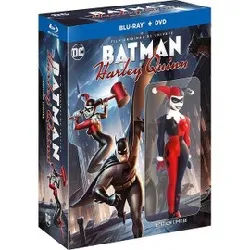 blu-ray batman et harley quinn - ?dition limit?e + dvd + figurine