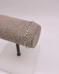 bracelet argent maille figaro fine argent 925 millième (22 ct) 3,24g