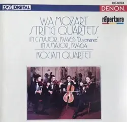 cd wolfgang amadeus mozart, kocian quartet - string quartets kv 465 - kv 464 (1991)