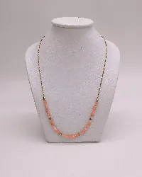 collier plaqué or avec boules de corail