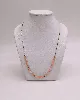 collier plaqué or avec boules de corail