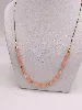 collier plaqué or avec boules de corail