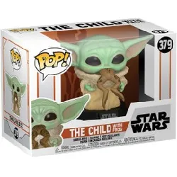 figurine funko! pop - star wars - the mandalorian - the child with frog - 10 cm - 379