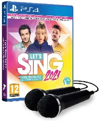 jeu ps4 let’s sing 2021 + 2 microphones : hits français et internationaux