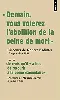 livre demain vous voterez l'abolition de la peine de mort - suivi de je crois qu'il y a lieu de recourir à la peine exemplaire
