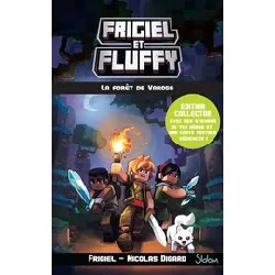 livre frigiel et fluffy : cycle de nether tome 3 - la forêt de varogg - edition collector avec des stickers et une carte postale d