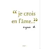 livre je crois en l'âme