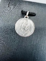 pendentif médaille en or blanc vierge or 750 millième (18 ct) 1,88g