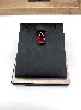pendentif or orné d'une pierre rouge forme poie or 750 millième (18 ct) 1,58g