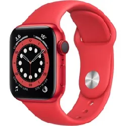 apple watch series 6 (gps + cellular) - boitier 40 mm aluminium product(red) rouge avec bracelet sport rouge