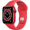 apple watch series 6 (gps + cellular) - boitier 40 mm aluminium product(red) rouge avec bracelet sport rouge