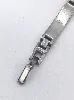 bracelet acier avec plaques noires