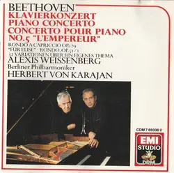 cd beethoven - alexis weissenberg, berliner philharmoniker, herbert von karajan - pianoconcerto no.5  (1988)