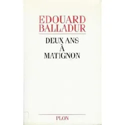 livre deux ans à matignon