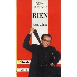 livre que sais - je ? rien