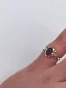 bague argent centrée d'une améthyste argent 925 millième (22 ct) 1,58g