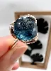 bague guérin or rose alisma topaze bleue grande modèle or 375 millième (9 ct) 3,19g