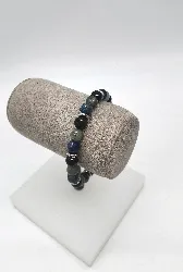 bracpi bracelet élastiqué pierres bleues