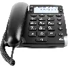 doro magna 4000 - téléphone filaire avec id d'appelant/appel en instance - noir