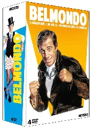 dvd belmondo - coffret : le magnifique + l'as des as + joyeuses pâques + le guignolo - pack